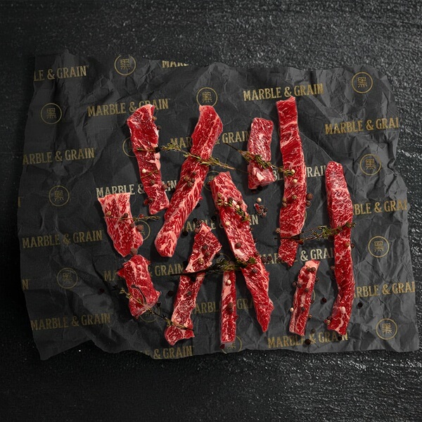 Marble & Grain Wagyu Beef Steak Tips | 10-12 pcs x 1 | 1.75 - 2.5 lbs