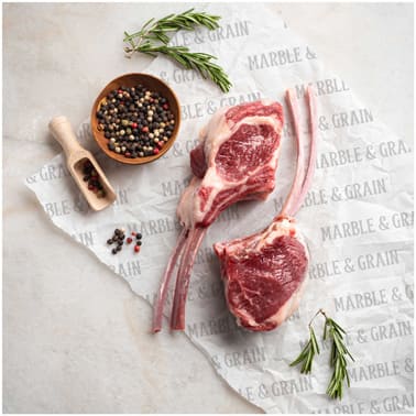 Marble & Grain 2-Bone Frenched Lamb Rib Chop | 2 pcs x 1 | 0.9 - 1.4 lbs