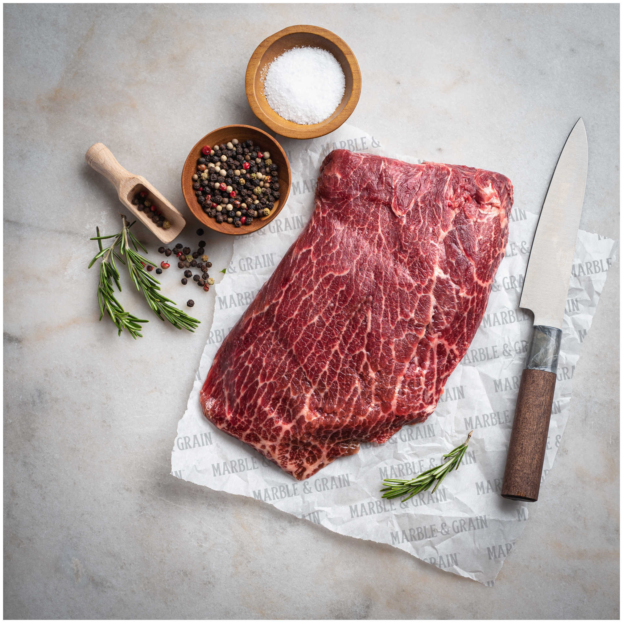 Marble & Grain Beef Flatiron Steak | 1 pc x 1 | 0.75 - 2.5 lbs