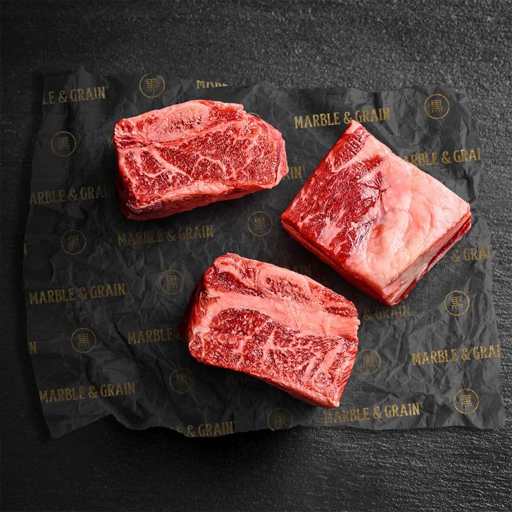 Marble & Grain Wagyu Beef English Short Ribs  | 4 pcs x 1 | 1 - 2.25 lbs