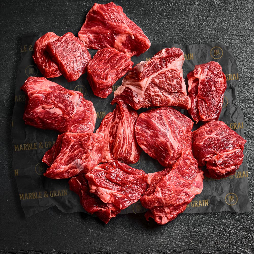 Marble & Grain Wagyu Beef for Stew | 1 pkg x 2 | 1.8 - 2.2 lbs
